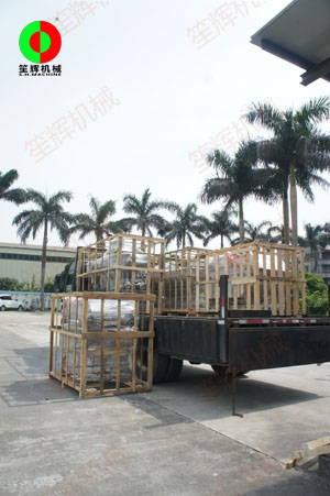 山東客戶朱先生訂制的一套渦流洗菜機組完工交貨！