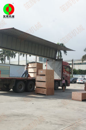 因海外疫情關系，積壓占倉的出口設備第一批次發貨裝車！